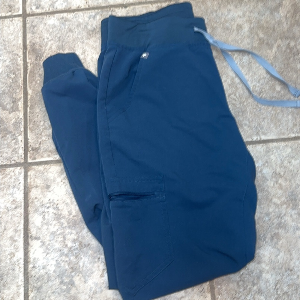 Figs Women's Navy Blue Drawstring Scrub Joggers